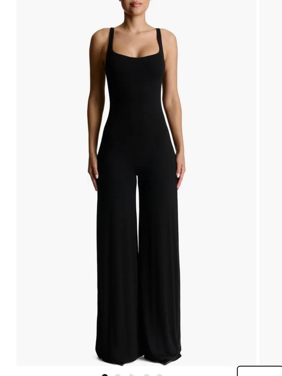 naked wardrobe Pants - NWOT NAKED WARDROBE Sculpt Wide Leg Tank Jumpsuit In Black Size S